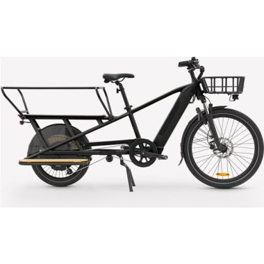 Rear Loading Electric Longtail Cargo Bike R500e - Black