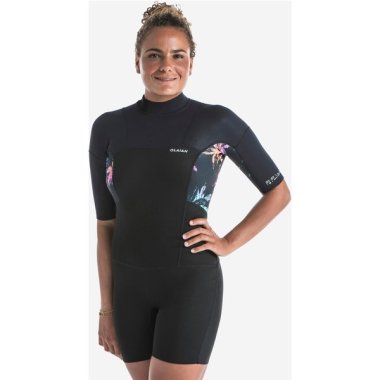 Women’s Surfing Shorty Short-sleeved With Back Zip 500 Palmd