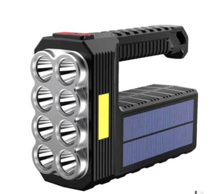 Mega Power 8 LED Solar Handheld Torch - Super Bright Recharg