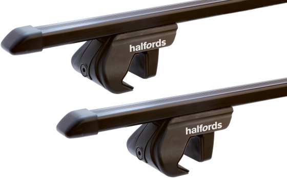 Halfords Raised Rail Steel Roof Bars Set R2 - 120Cm Length
