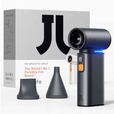 JISULIFE Portable Handheld Turbo Fan, 100 Speeds Adjustable