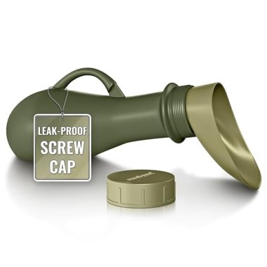 Medipaq Leakproof Portable Urinal Toilet - 1.2L Urine Bottle