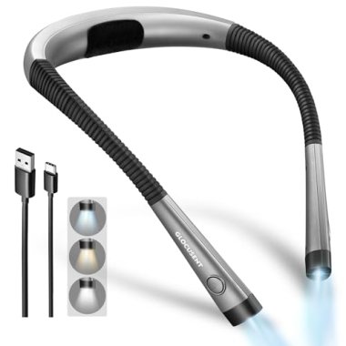 Glocusent LED Neck Reading Light, Book Light for Reading in