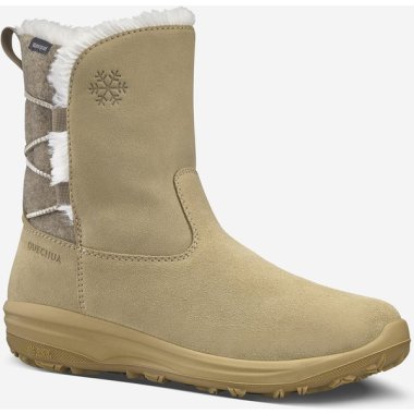 Women's Warm And Waterproof Leather Hiking Boots Nh500 Mid L