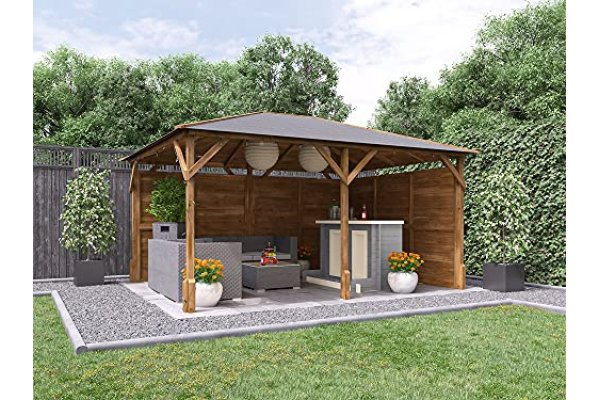Garden Bar Gazebo Wooden Heavy Duty Pressure Treated Shelter