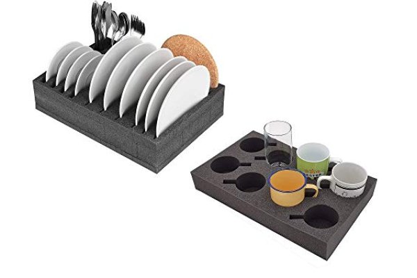 SCHAUMEX® Camping Set - Plate Holder and Cutlery Holder with