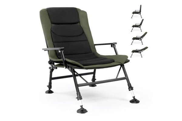 Bonnlo Professional Foldable Fishing Chair, Outdoor Heavy Du