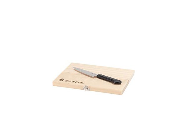 Snow Peak Packable Cutting Board & Knife Set, for Camping, B