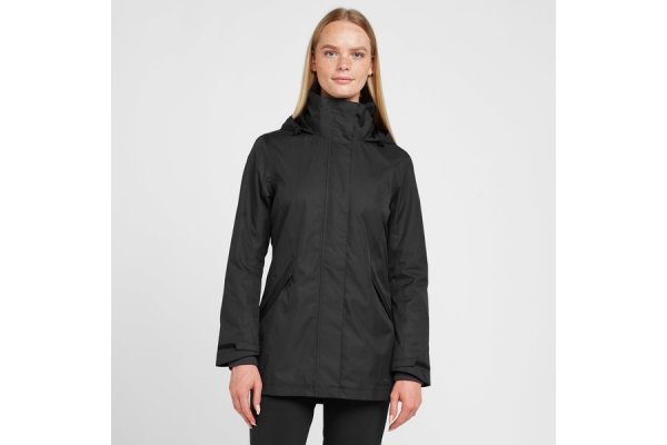 Peter Storm Women's Mistral Long Jacket, Black