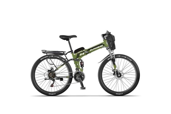 26" Folding Electric Mountain Bike - EMTB with 21 Speeds, Du