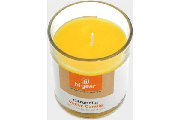 Hi-Gear Citronella Votive Candle - Yellow, YELLOW