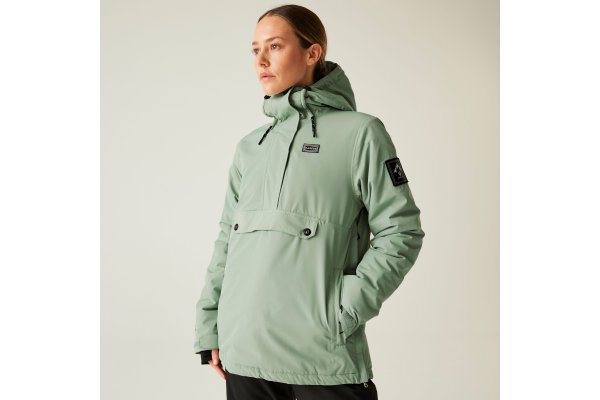 Dare 2b Women's Snowburst II Overhead Ski Jacket Glacier Gre