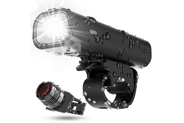 USB Rechargeable Bike Light Set, Runtime 8+ Hours 400 Lumen