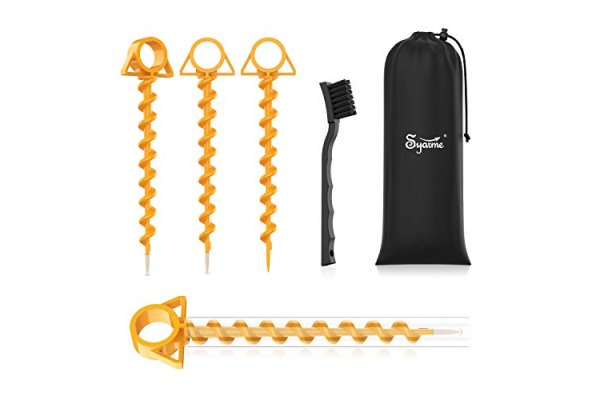 Tent Stakes,Ultimate Ground Anchor Orange Screw 12