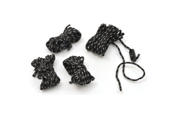 HI-GEAR Reflect Ropes (4mm x 4m), Black