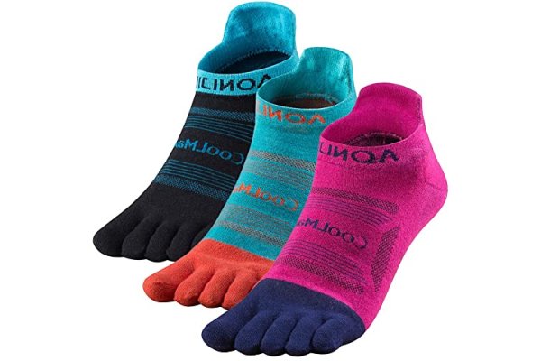 OrrinSports 3 Pairs Toe Socks Women Men's Athletic 5 Finger