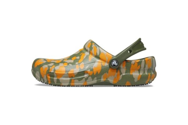 Crocs Unisex Bistro Graphic Clog, Army Green/Multi, 9 UK