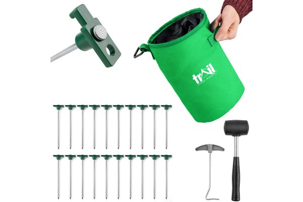 Hard Ground Tent Pegs Kit (20 Pegs)
